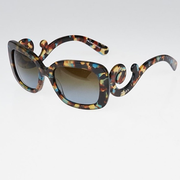 PRADA
Tortoise Shell Square Frame Baroque Sunglasses - SPR270